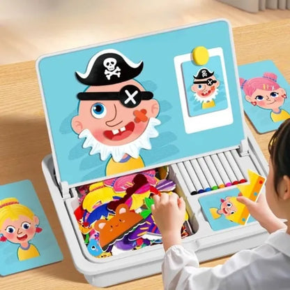 ✨HOT SALE 49% OFF💫Magnetic Puzzles Face Dress Up Travel Game Double Side Preschool Educational Learning Toy
