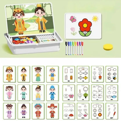 ✨HOT SALE 49% OFF💫Magnetic Puzzles Face Dress Up Travel Game Double Side Preschool Educational Learning Toy